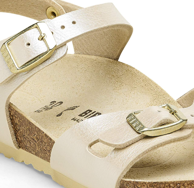 Birkenstock Rio Kids Birko-Flor Graceful Pearl White Narrow