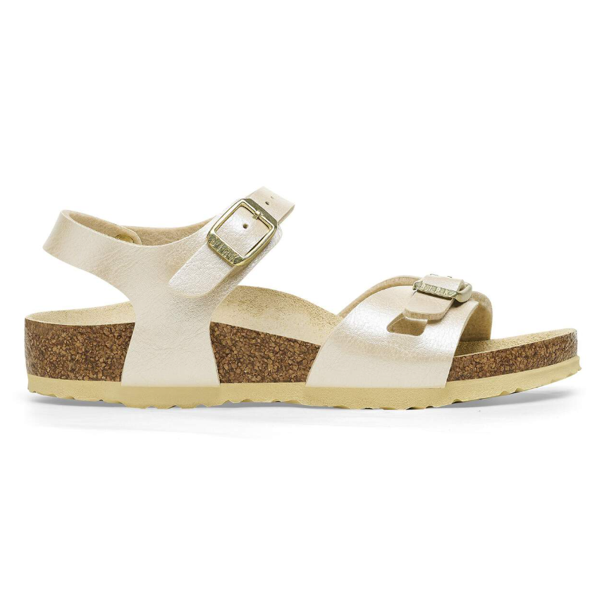 Birkenstock Rio Kids Birko-Flor Graceful Pearl White Narrow
