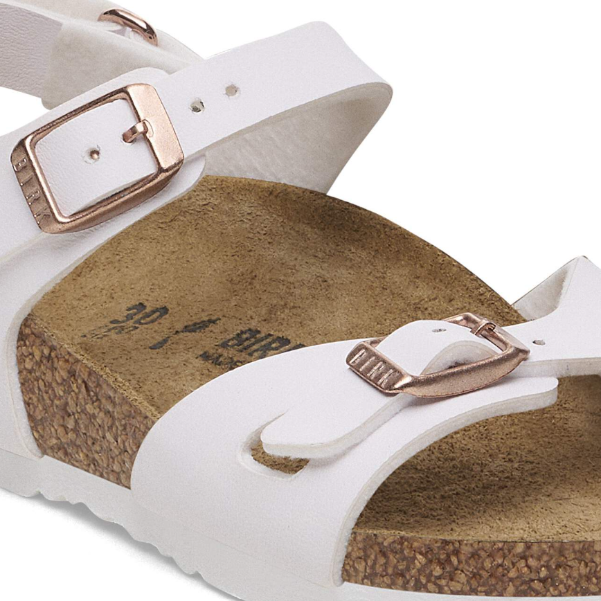 Rio Kids Birko-Flor Sandals White Narrow