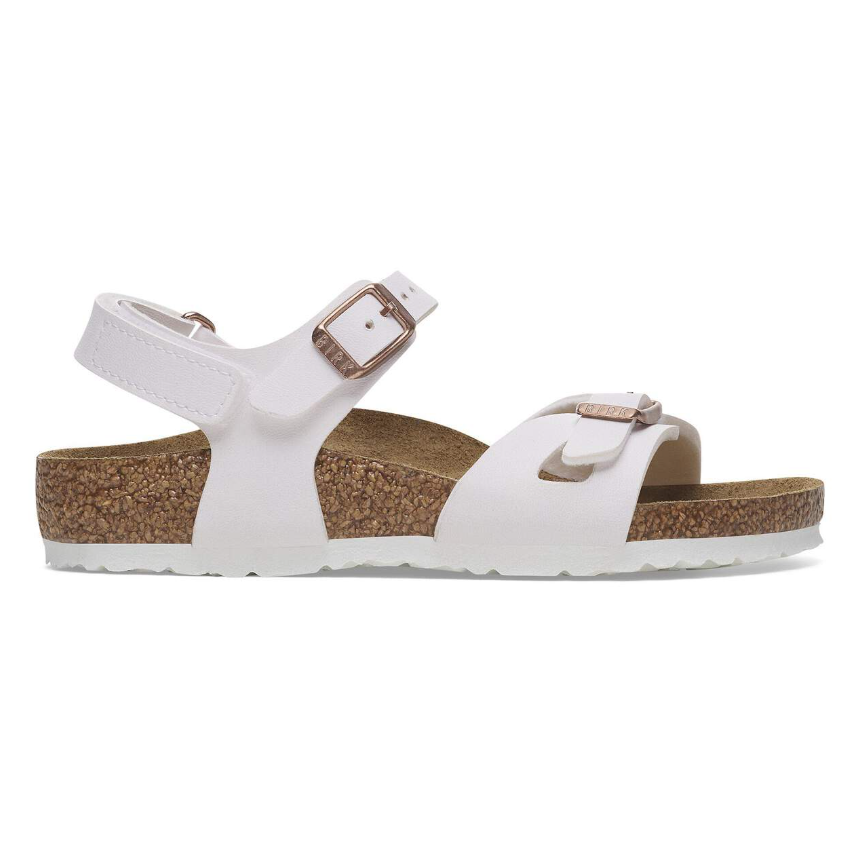 Rio Kids Birko-Flor Sandals White Narrow