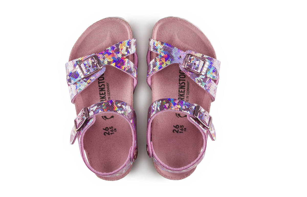 Birkenstock Rio Kids Microfiber Hologram Rose Regular
