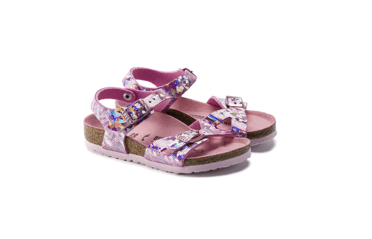 Birkenstock Rio Kids Microfiber Hologram Rose Regular