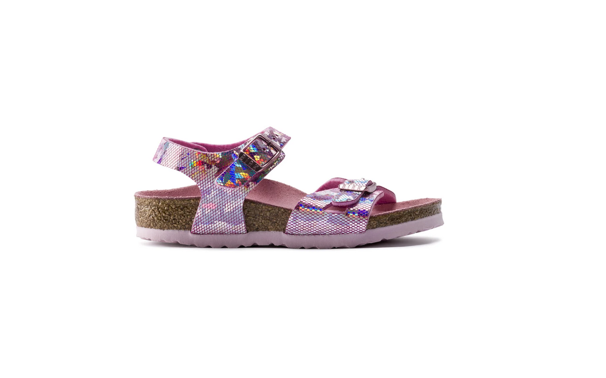Birkenstock Rio Kids Microfiber Hologram Rose Regular