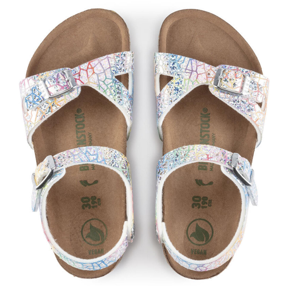 Birkenstock Rio Kids Microfiber Silver Sandals Narrow