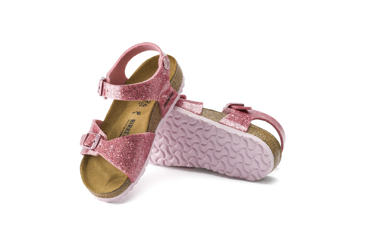 Birkenstock Rio Kids Birko-Flor Cosmic Sparkle Old Rose  Narrow