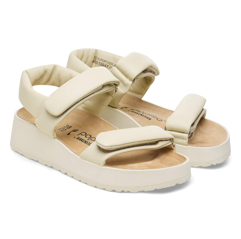 Birkenstock Theda Natural Leather Ecru Sandal Narrow