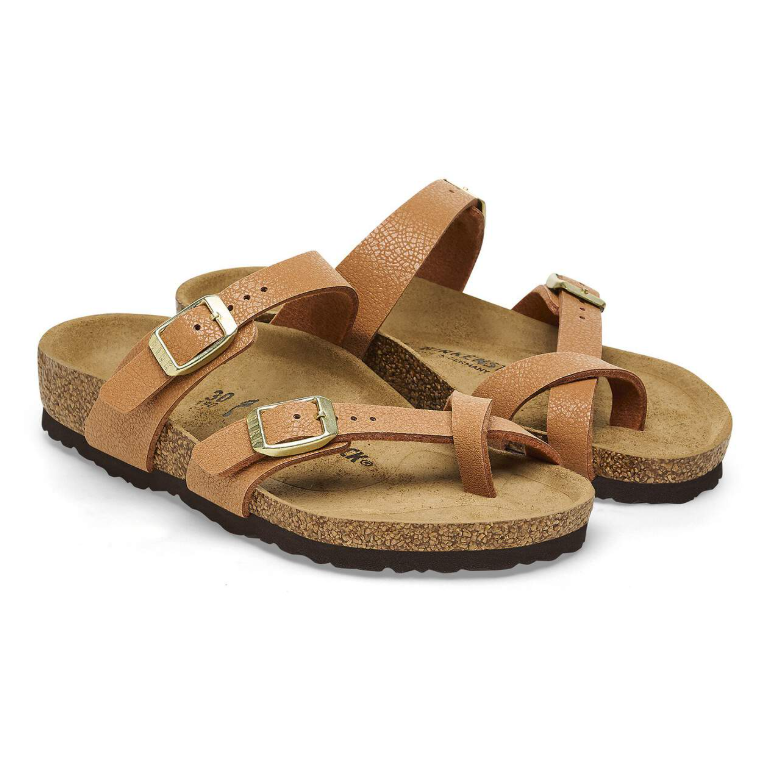 Birkenstock Mayari Kids Birko-Flor Nubuck Grained Pecan  Narrow
