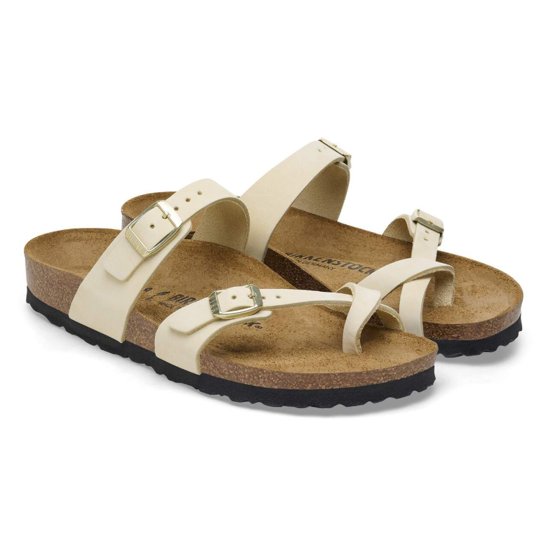 Birkenstock Mayari Nubuck Leather Ecru  Regular