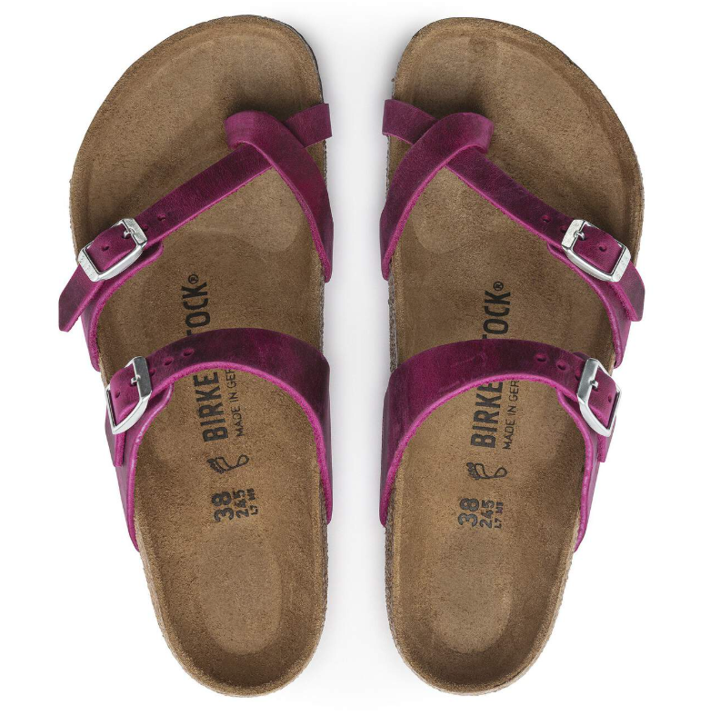 Birkenstock Mayari Oiled Leather Festival Fuchsia Sandals  Regular