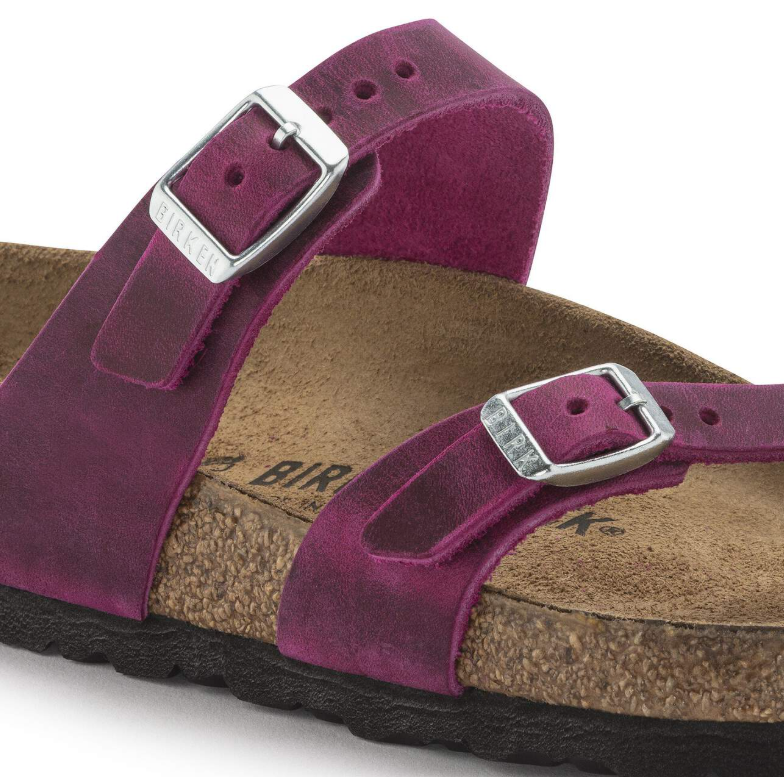 Birkenstock Mayari Oiled Leather Festival Fuchsia Sandals  Regular