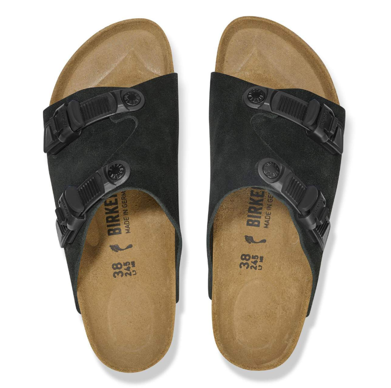Birkenstock Zürich Tech Suede Leather Black Regular