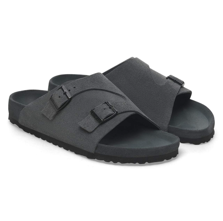 Birkenstock Zürich Suede Leather Exquisite Charcoal  Regular