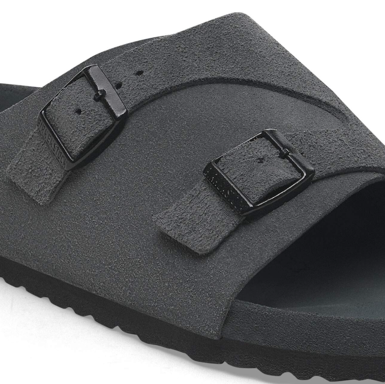 Birkenstock Zürich Suede Leather Exquisite Charcoal  Regular