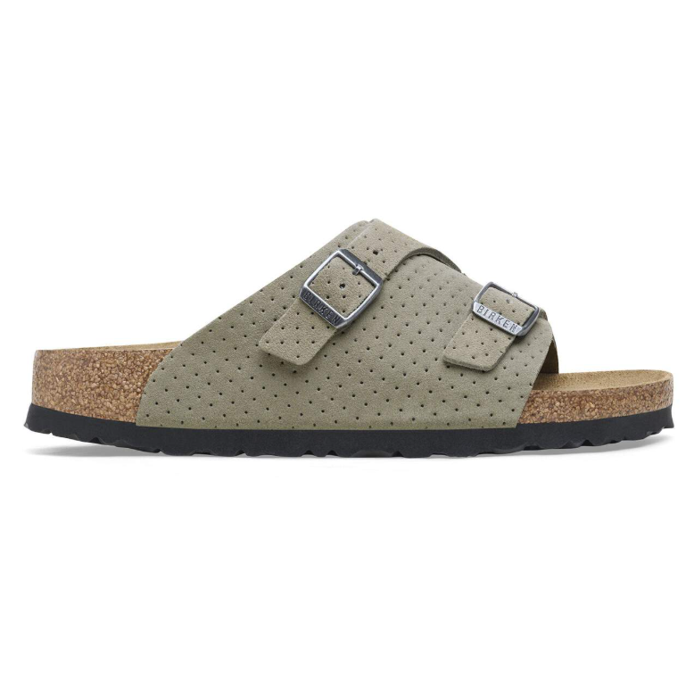 Birkenstock Zürich Suede Embossed Sandals - Dotted Stone Coin  Regular