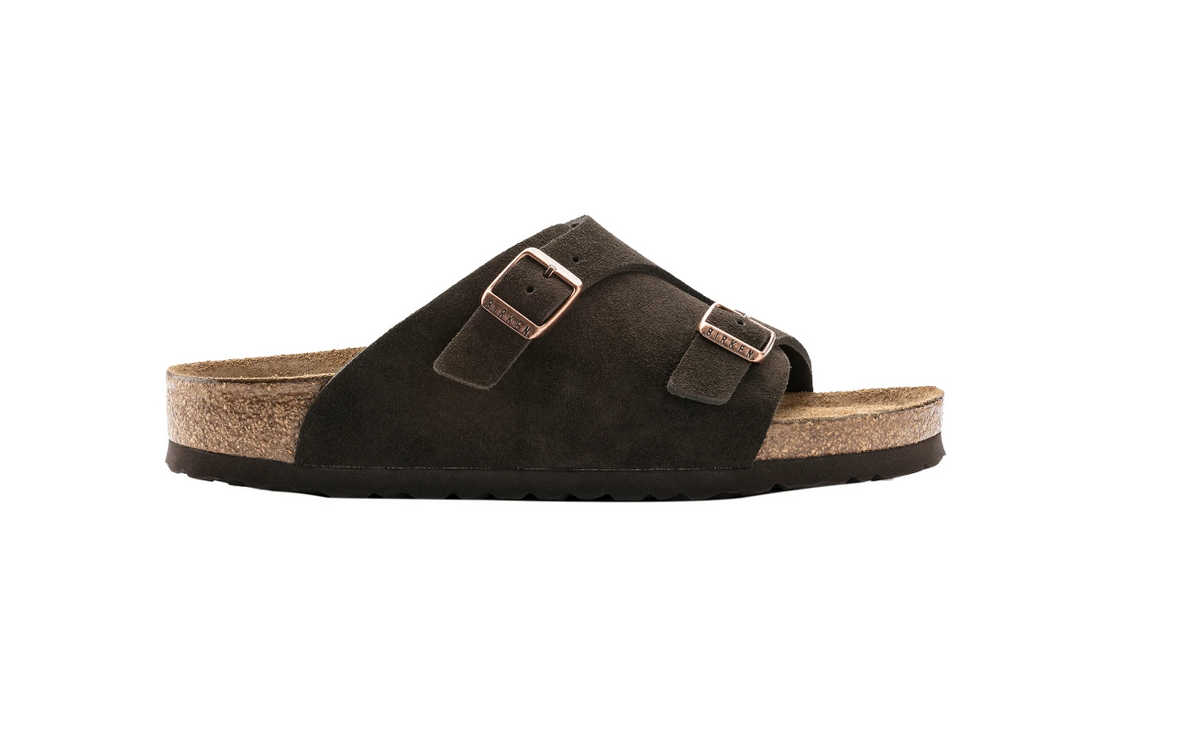 Birkenstock Z?rich SFB Suede Leather Sandals Mocca  Narrow