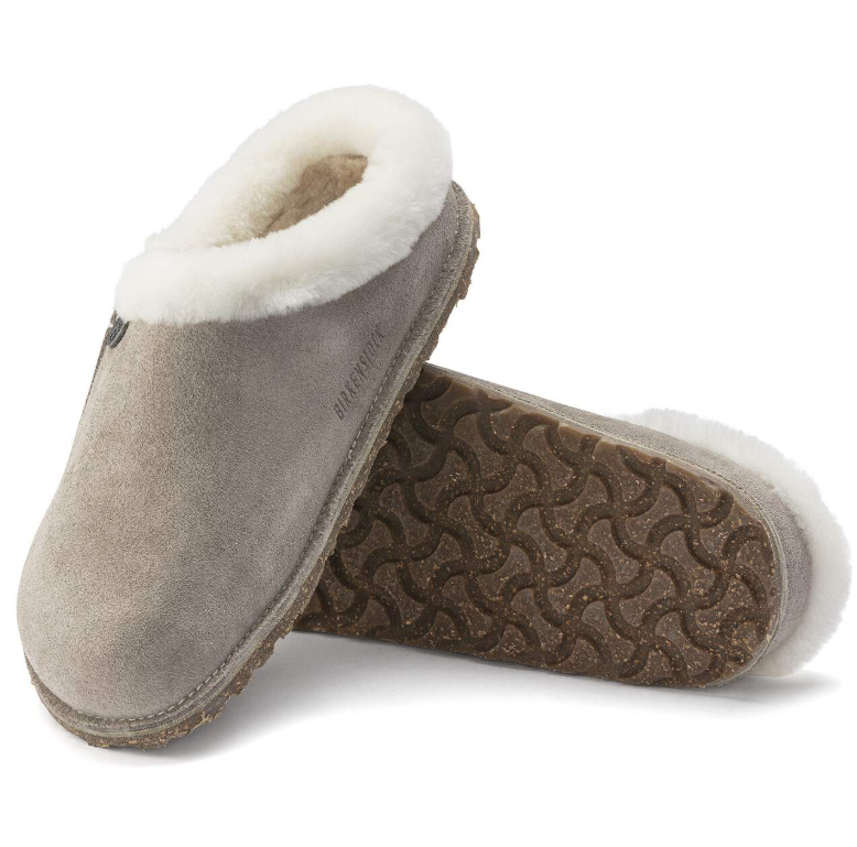 Birkenstock Zermatt Premium Suede Leather Stone Coin Narrow
