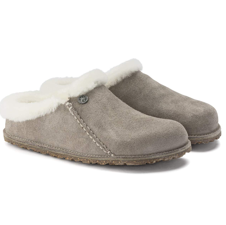 Birkenstock Zermatt Premium Suede Leather Stone Coin Narrow