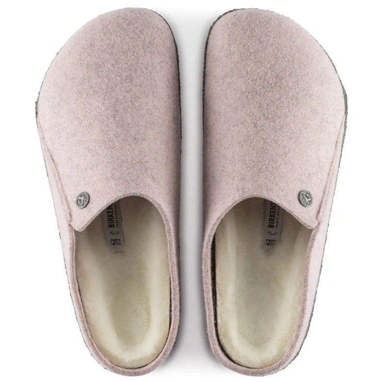 Birkenstock Zermatt Shearling Felt Soft Pink  Narrow