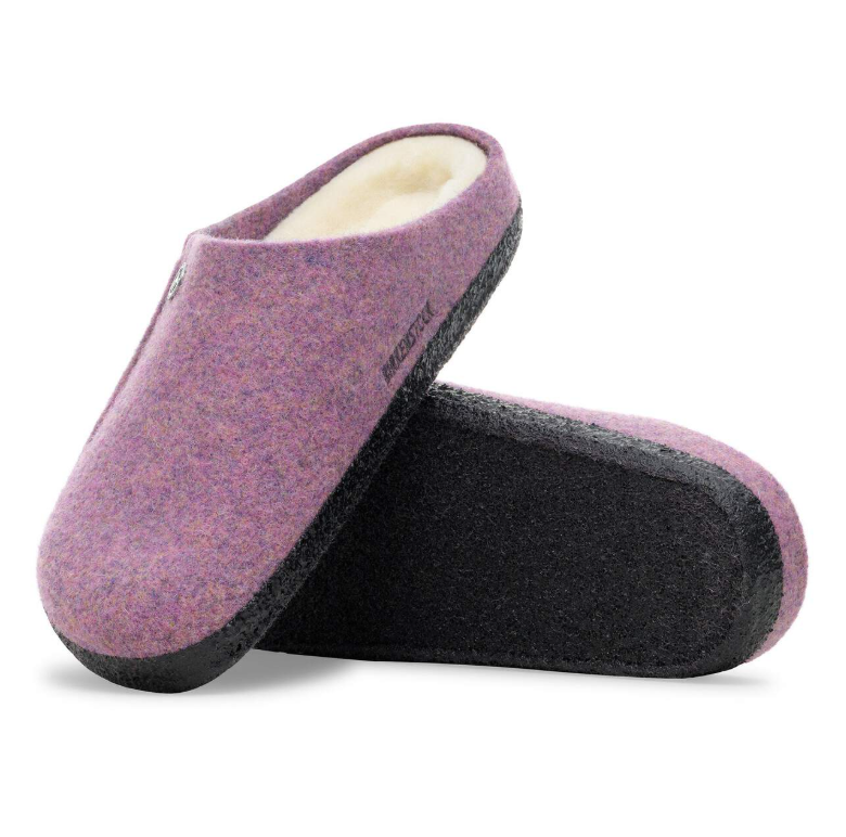 Birkenstock Zermatt Shearling Felt Mauve Melange  Narrow