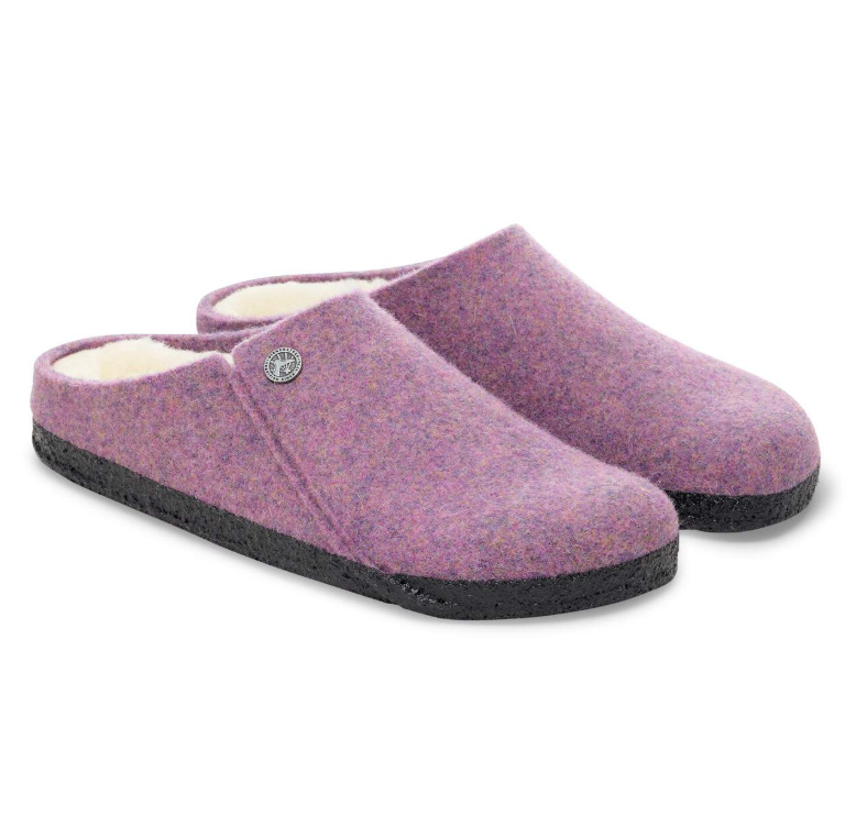 Birkenstock Zermatt Shearling Felt Mauve Melange  Narrow