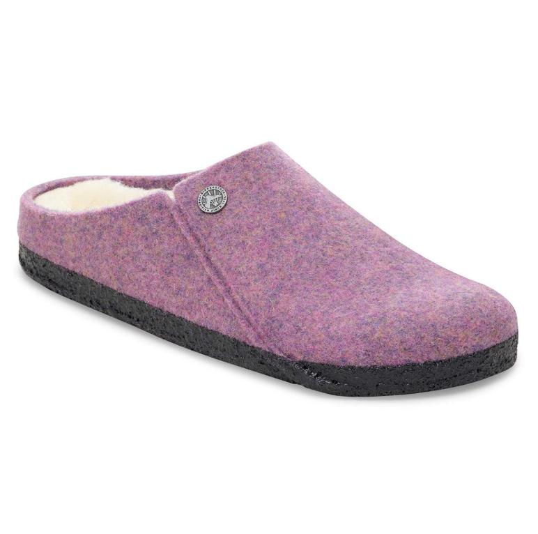 Birkenstock Zermatt Shearling Felt Mauve Melange  Narrow