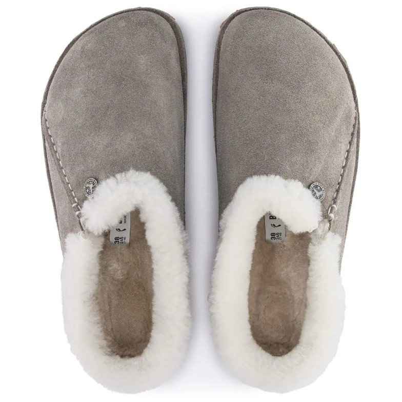 Birkenstock Zermatt Premium Suede Leather Stone Coin Regular