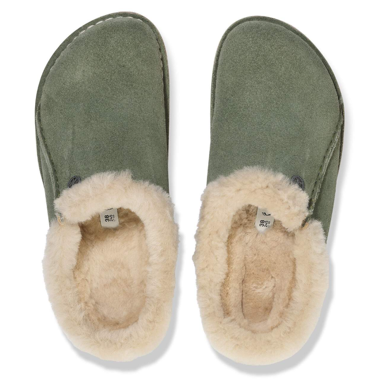 Birkenstock Zermatt Premium Suede Leather Thyme  Narrow