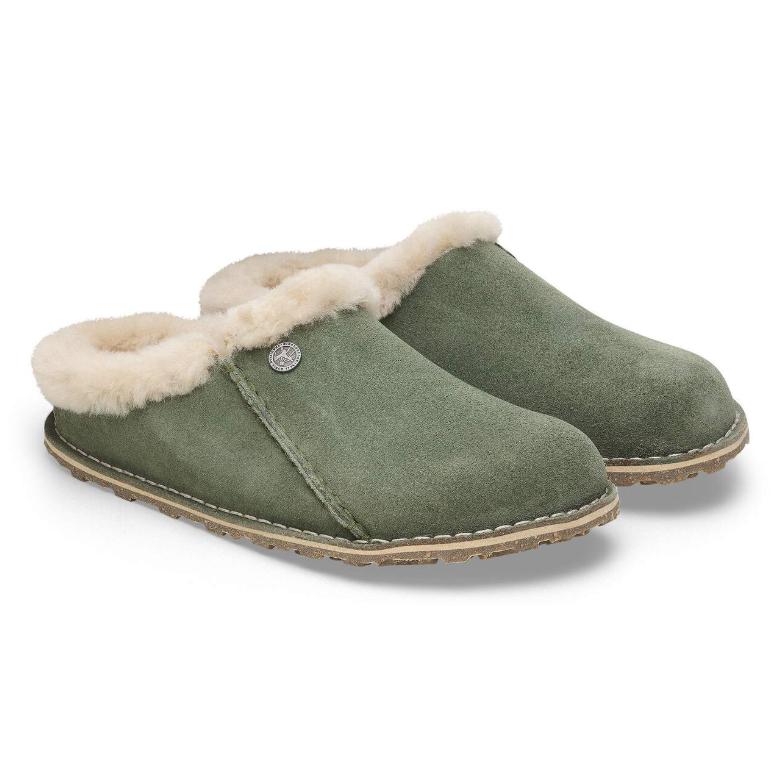 Birkenstock Zermatt Premium Suede Leather Thyme  Narrow