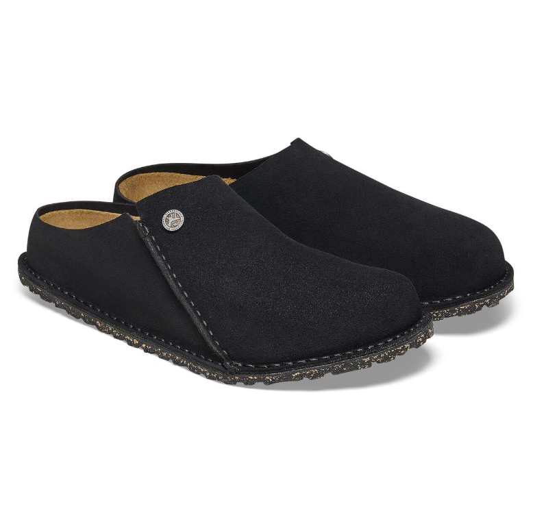 Birkenstock Zermatt Premium Suede Leather Black  Regular