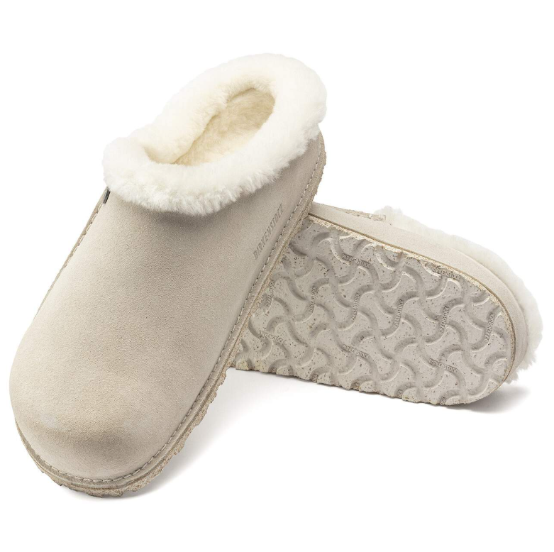 Birkenstock Zermatt Premium Suede Leather Antique White Regular