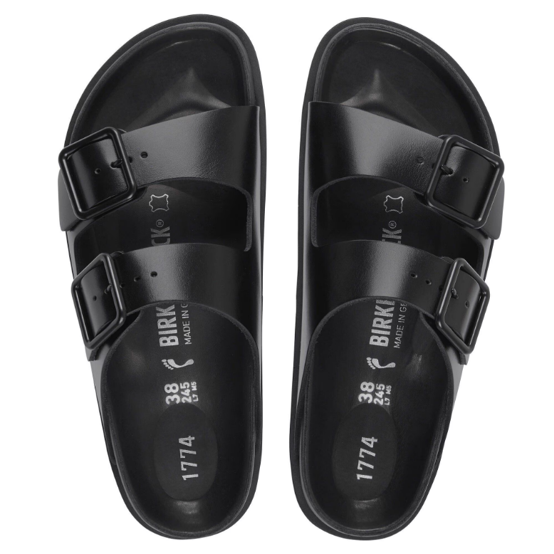 Birkenstock 1774 III Arizona Natural Leather Black Sandal - Narrow