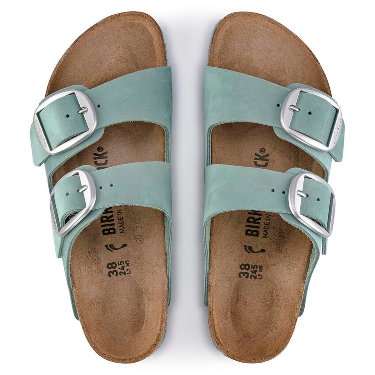 Birkenstock Arizona Big Buckle NU Nubuck Leather Sandals - Berly - Narrow