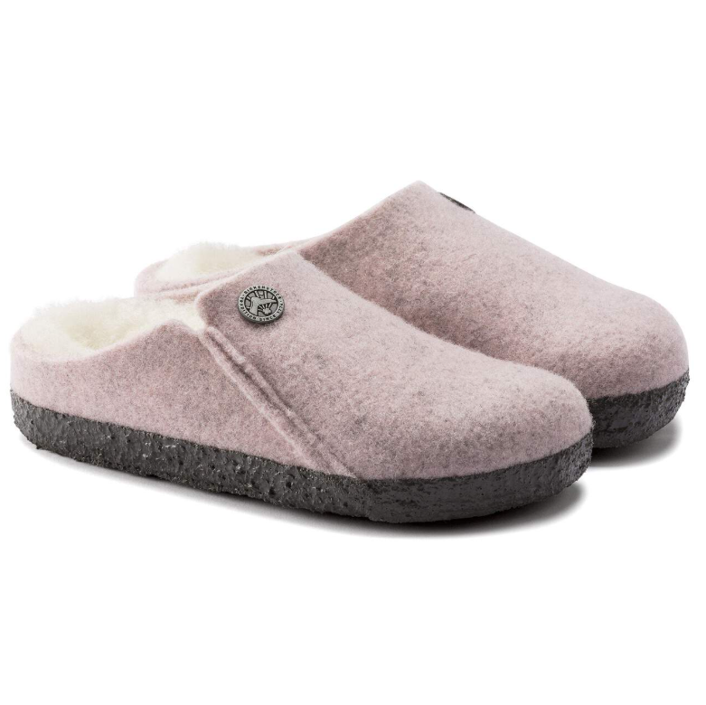 Birkenstock Zermatt Kids Shearling Felt Soft Pink  Narrow