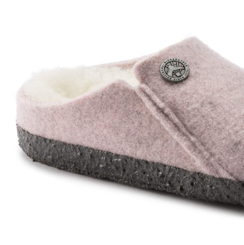 Birkenstock Zermatt Kids Shearling Felt Soft Pink  Narrow