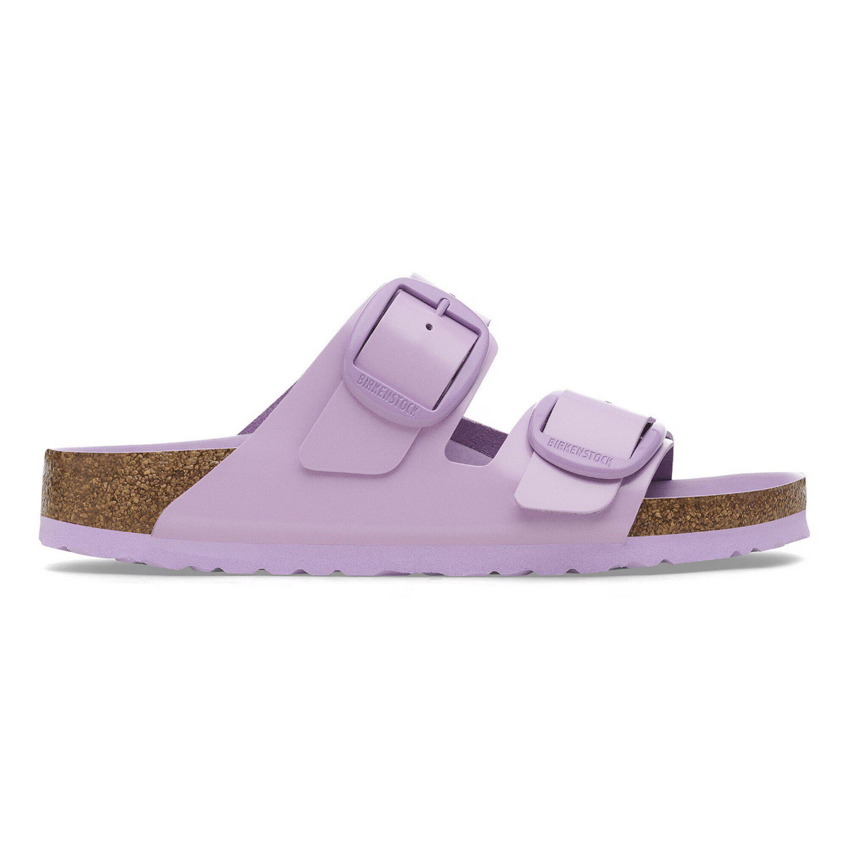 Birkenstock Arizona Big Buckle Patent Leather Sandals - High-Shine Crocus Tonal Buckle - Narrow