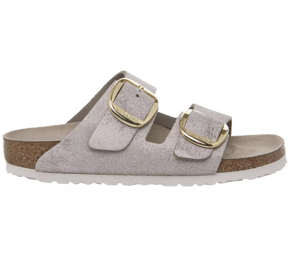 Birkenstock Arizona Big Buckle Sandals - Washed Metallic Rose Gold - Narrow