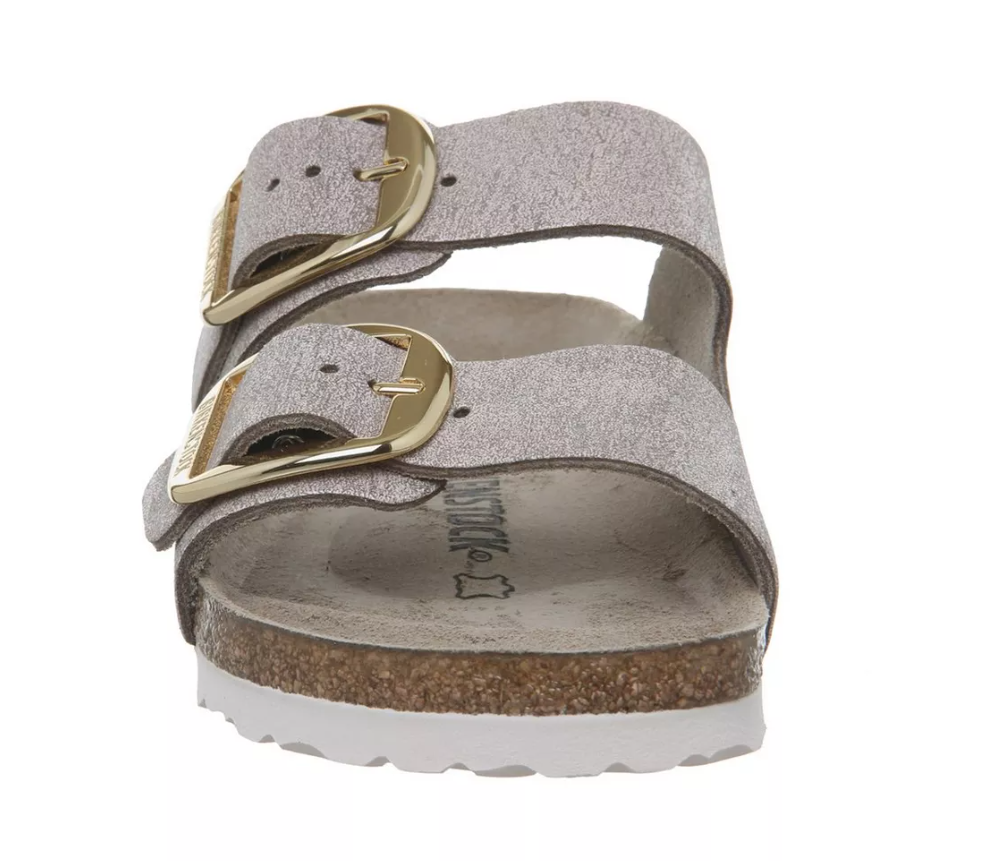 Birkenstock Arizona Big Buckle Sandals - Washed Metallic Rose Gold - Narrow