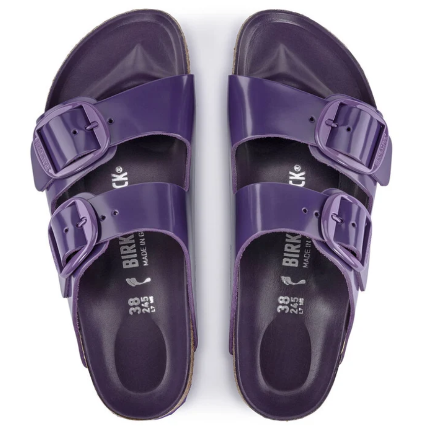 Birkenstock Arizona Big Buckle Patent Leather Sandals - Acai - Narrow