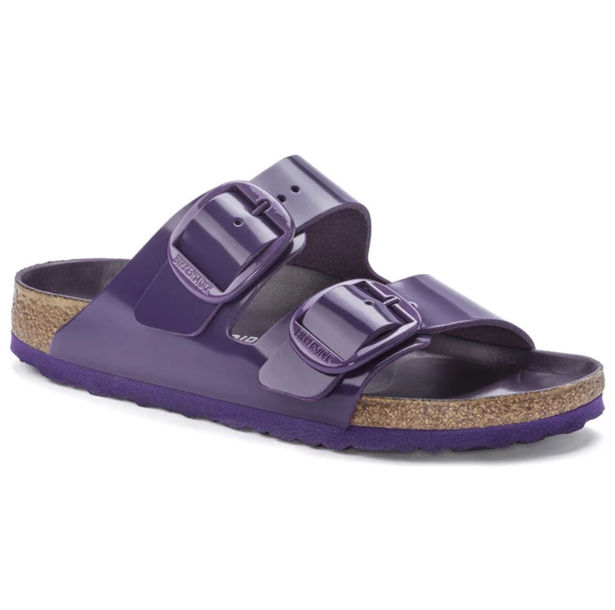 Birkenstock Arizona Big Buckle Patent Leather Sandals - Acai - Narrow