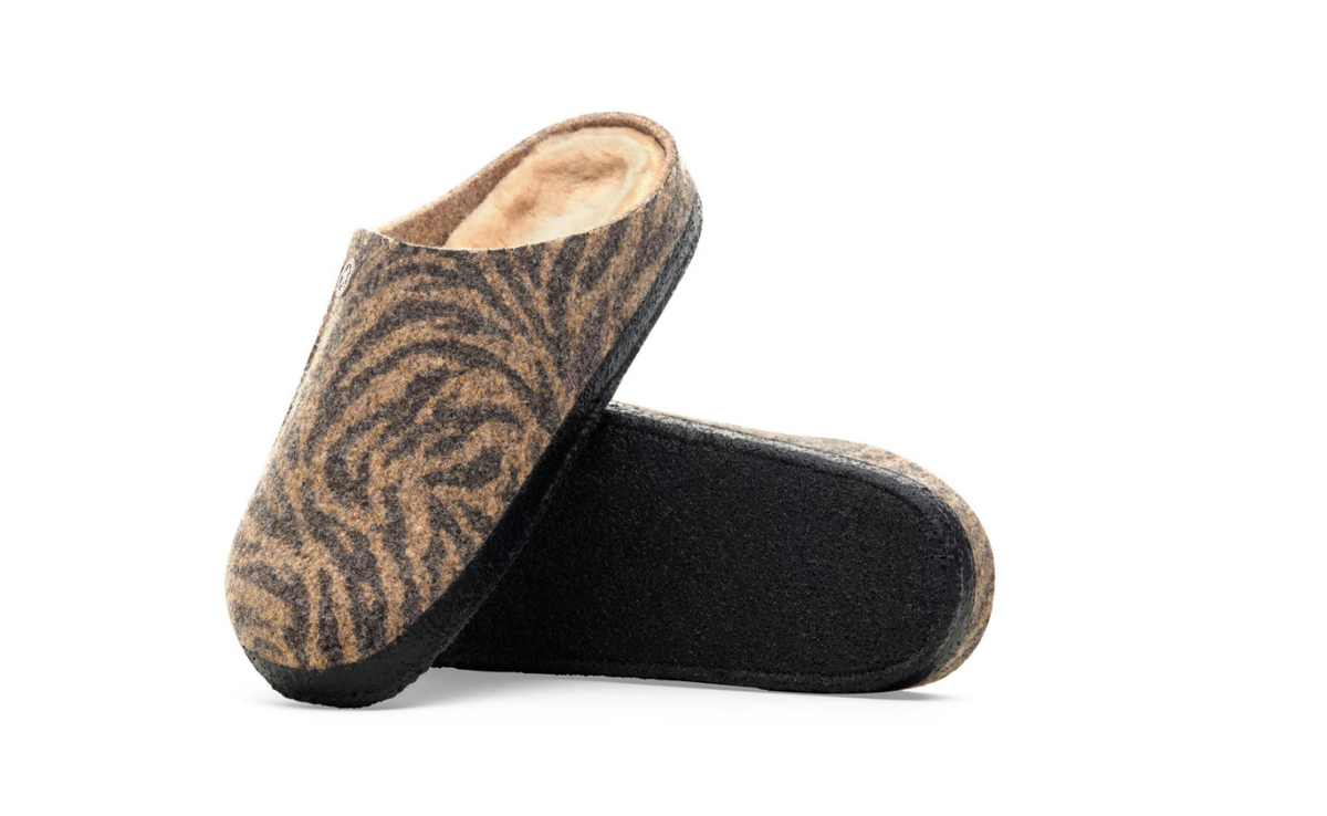 Birkenstock Zermatt Felt Zebra Toffee Melange  Narrow