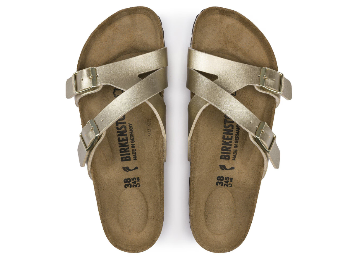 Birkenstock Yao Birko-Flor Gold Sandals  Narrow