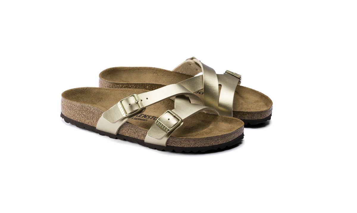 Birkenstock Yao Birko-Flor Gold Sandals  Narrow