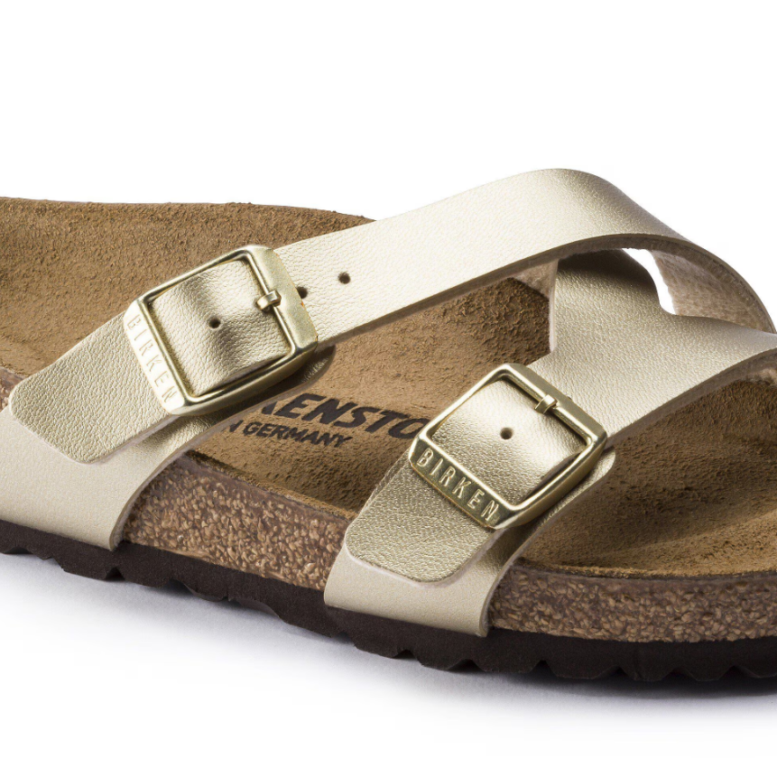 Birkenstock Yao Birko-Flor Gold Sandals  Narrow