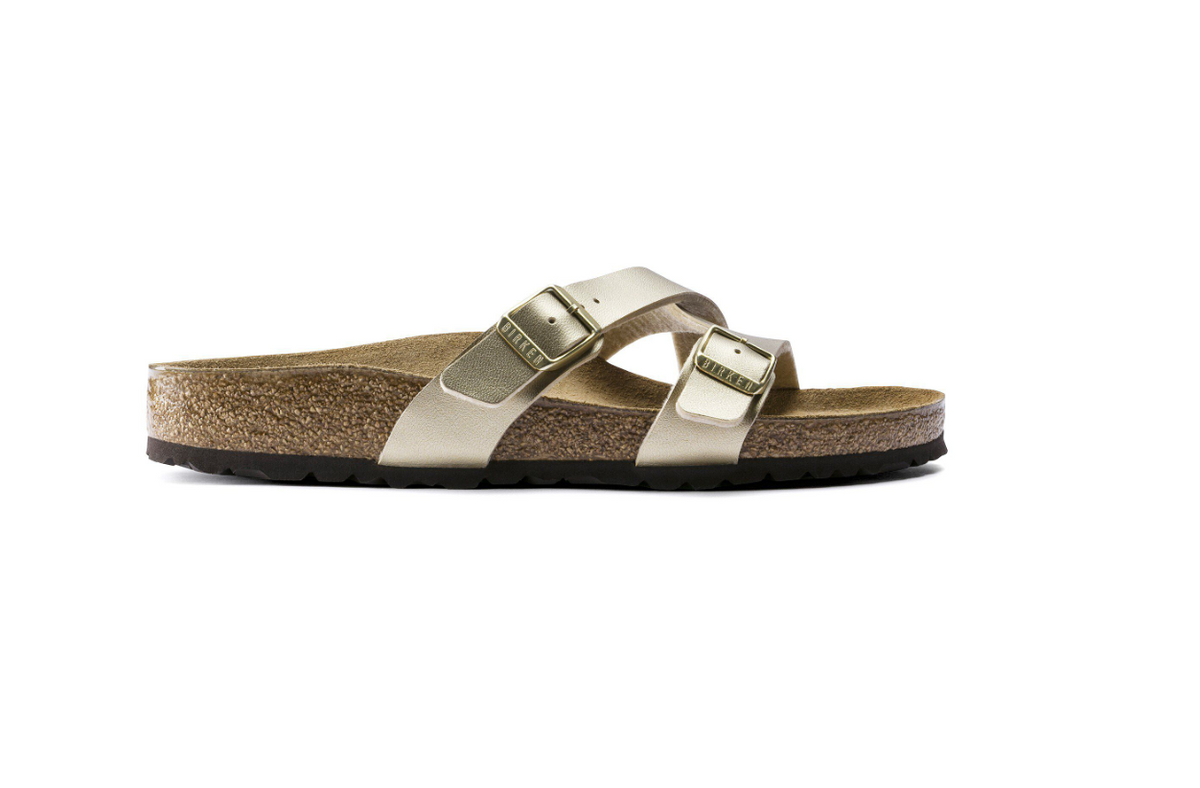 Birkenstock Yao Birko-Flor Gold Sandals  Narrow