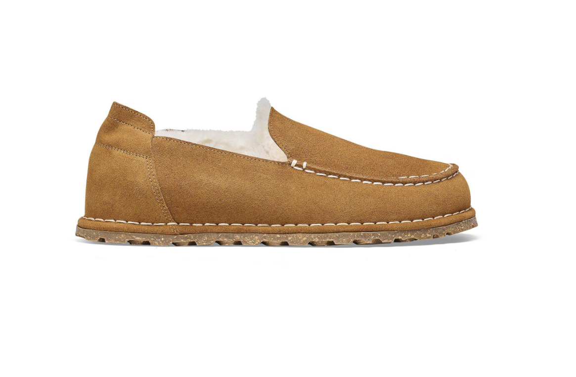Birkenstock Utti Shearling Suede Leather Mink Narrow