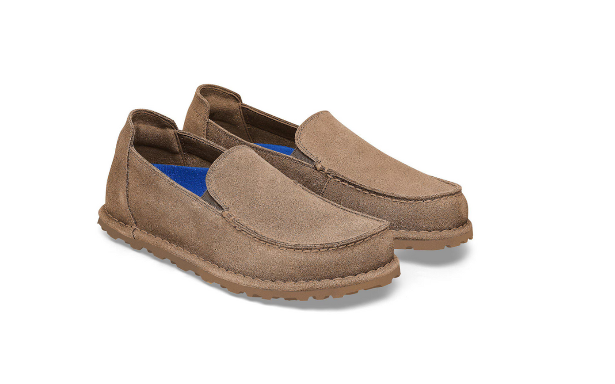 Birkenstock Utti Slip On Suede Leather - Gray Taupe, Regular