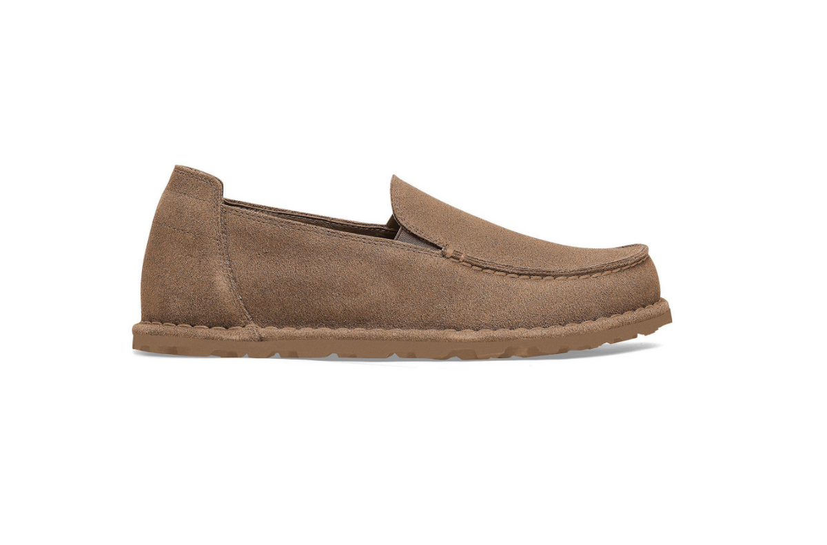 Birkenstock Utti Slip On Suede Leather - Gray Taupe, Regular