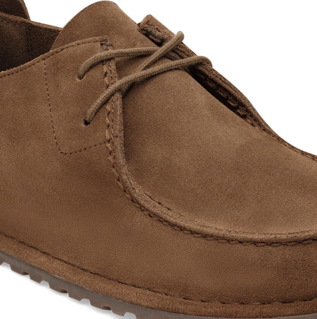 Birkenstock Utti Lace Dark Suede Leather - Tea, Regular
