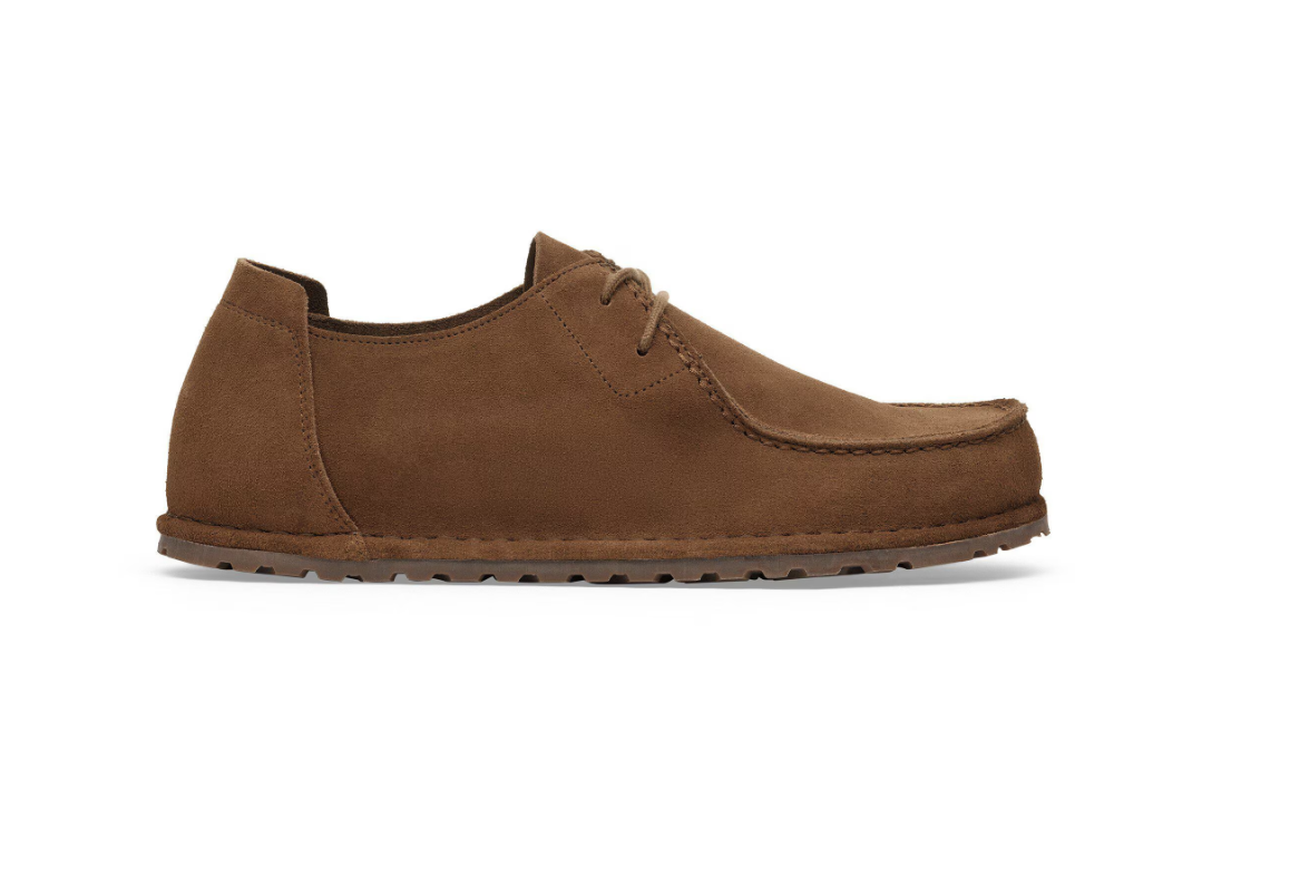 Birkenstock Utti Lace Dark Suede Leather - Tea, Regular