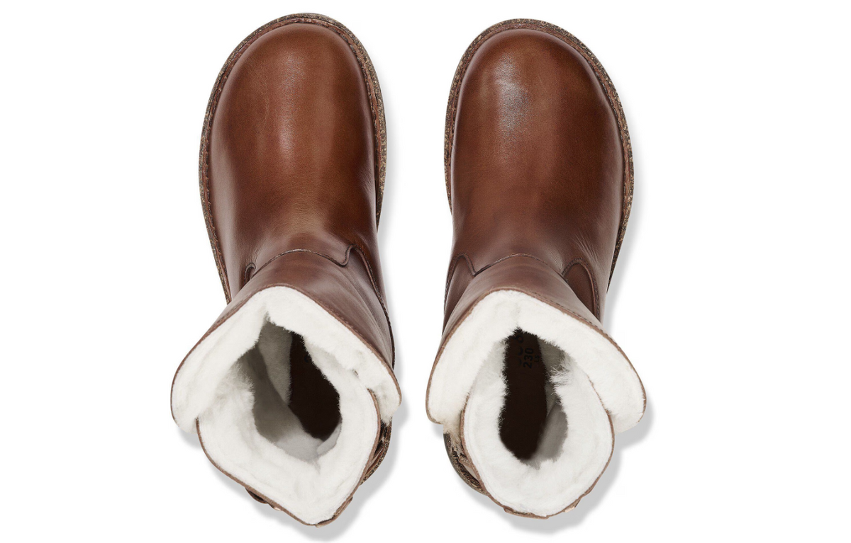 Birkenstock Uppsala Shearling Leather Cognac  Regular